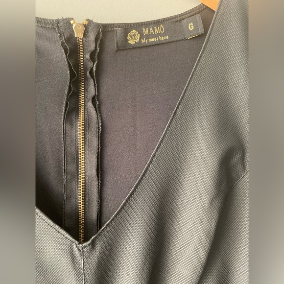 Mamô My Must Have G Brazil dress size 6 faux leather pleather mini dress pleated - Picture 2 of 5